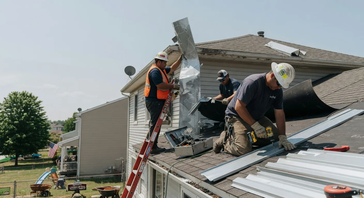 Storm Damage Metal Roof Repair in Lawton, IA